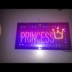 Princess LED flashing sign